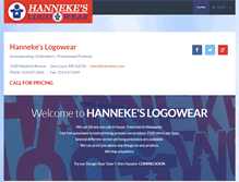 Tablet Screenshot of hannekes.com